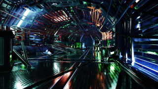 Shiny metallic tunnel